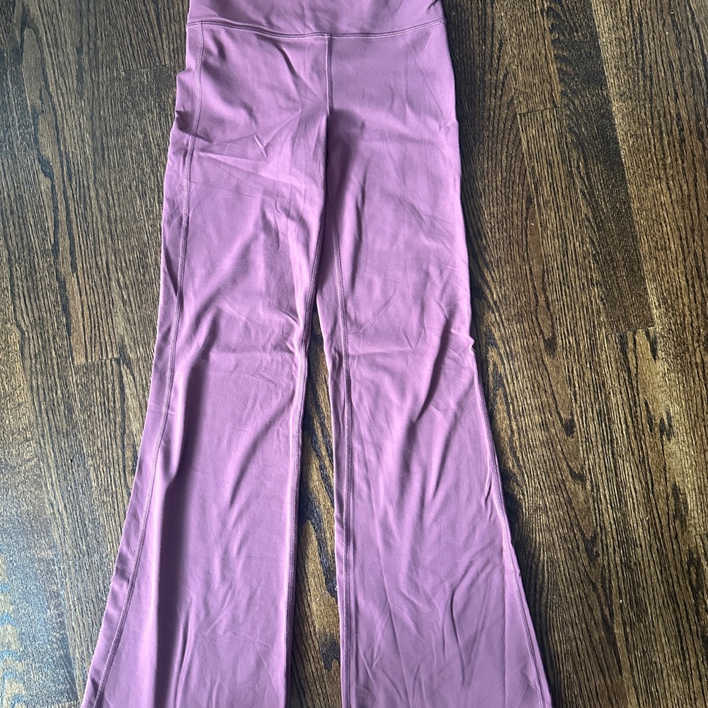 Athleta Elation High Waist Pink Flared Yoga Pants
